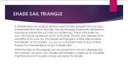 SHADE SAIL TRIANGLE