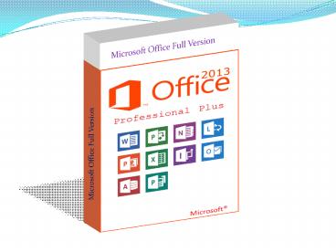 Microsoft office 2013