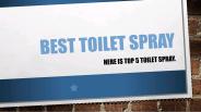 Best Toilet Spray