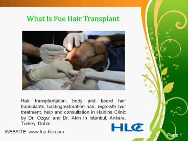 FUE Hairline Clinic: Hair Transplant In Ankara