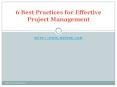 6 best practices for effective project management - Project management course - MITSDE PowerPoint PPT Presentation