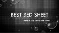 Best Bed Sheet PowerPoint PPT Presentation