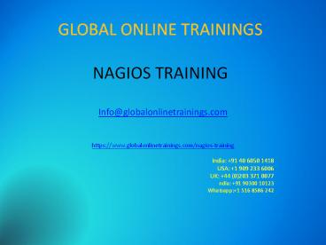 Nagios training | Nagios Monitoring Training - Global Online Trainings