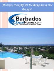 Houses For Rent In Barbados On Beach