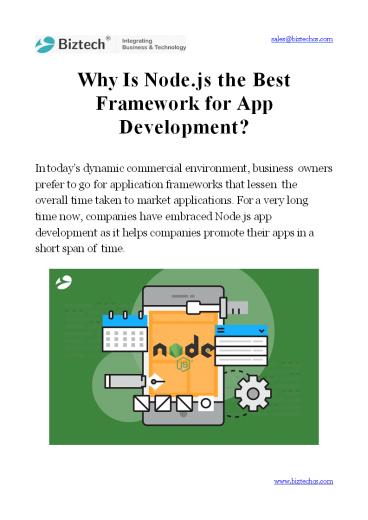 PPT – Why is Node.js the Best Framework? PowerPoint presentation | free ...