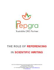 THE ROLE OF REFERENCING IN SCIENTIFIC WRITING