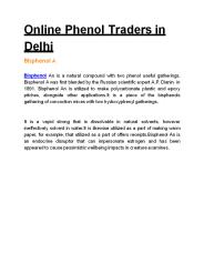 online Phenol traders in Delhi