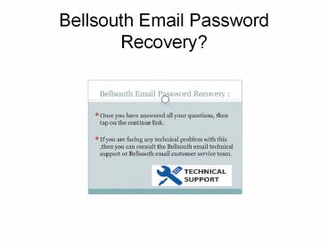 BellSouth Password Reset Phone Number