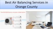 Best Air Balancing Services in Orange County