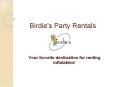 Super-Quality Norfolk Party Rentals - Birdie's PowerPoint PPT Presentation