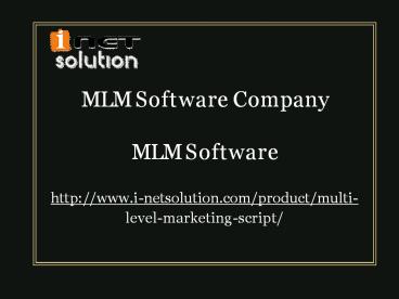 MLM Software - MLM Software Company
