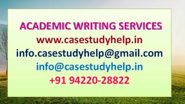 MBA CASE STUDY ANSWER SHEETS