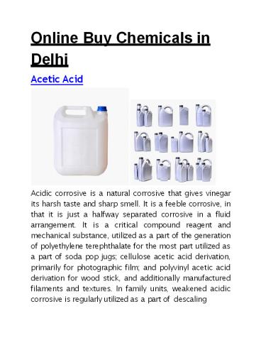 Buy Acetic Acid Online