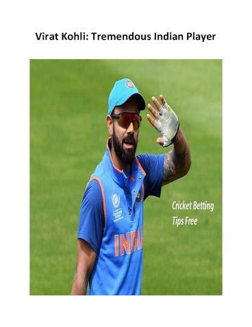 Virat Kohli Tremendous player