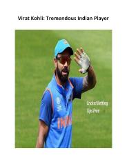 Virat Kohli Tremendous player