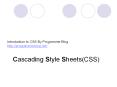 Introduction to CSS by programmerblog.net PowerPoint PPT Presentation
