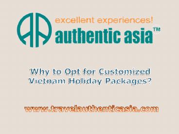 Why to Opt for Customized Vietnam Holiday Packages?