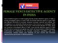 Female detective agency in India
