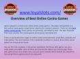 Overview of Best Online Casino Games PowerPoint PPT Presentation