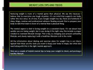 Best Weight Loss Tips and Tricks