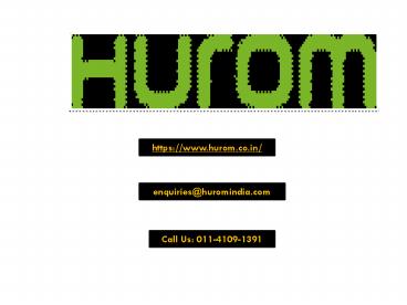 HUROM - HEALTHY WAY OF LIFE WITH HUROM SLOW JUICER