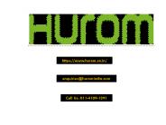 HUROM - HEALTHY WAY OF LIFE WITH HUROM SLOW JUICER