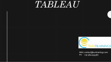 Tableau training in Hyderabad