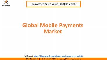 Global Mobile Payments Market Size and Share