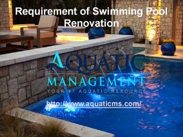 Requirement of Swimming Pool Renovation