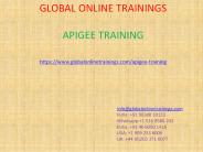 Apigee training | Apigee Edge online course - Global online trainings