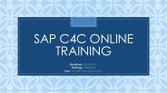 SAP C4C Overview | SAP C4C PPT