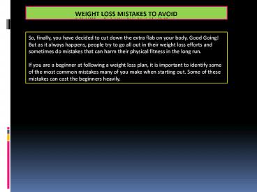 Avoid Weight Loss Mistakes for Best Results