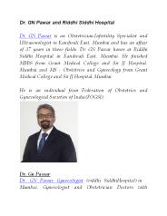 Dr. GN Pawar and Riddhi Siddhi Hospital
