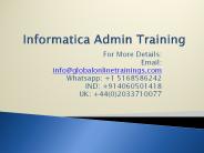 Informatica admin training