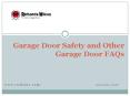 Garage Door Safety and Other Garage Door FAQs PowerPoint PPT Presentation