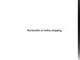 The benefits of online shopping