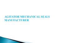 Agitator Mechanical Seals Manufacturers in India - LEAK-PACK