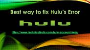 Best way to fix Hulu’s error.