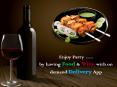 Enjoy Party by having Food & Wine with on demand delivery app PowerPoint PPT Presentation