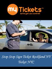 Stop Sign Ticket Rockland NY
