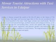 Mewar Tourist  Attractions with Taxi Services in udaipur