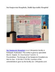 Sai Sanjeevini Hospitals, Multi-Speciality Hospital