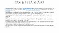 taxi noi bai gia re PowerPoint PPT Presentation