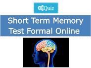 Short Term Memory Test Formal Online