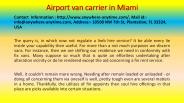 Airport van carrier in Miami