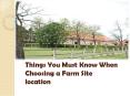 Some Factors to Consider Before Selecting the Farm Site PowerPoint PPT Presentation