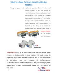 What You Need To Know About Null Modem Adapters