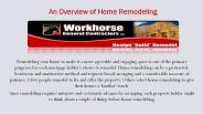An Overview of Home Remodeling