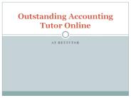 Accounting Tutor Online at Heytutor
