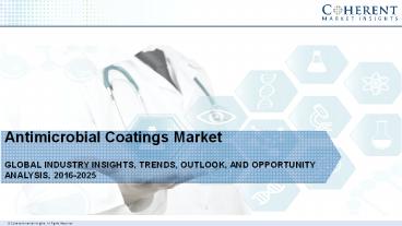 Antimicrobial Coatings Market - Global Industry Insights, Trends, Outlook, and Opportunity, 2016-2024
